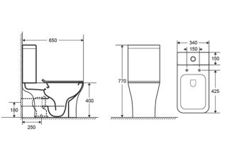 Унитаз напольный Aquatek Optima Square AQ4411-00 безободковый белый